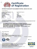 英标管理体系认证有限公司BSI ISO27001认证证书