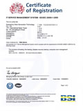 英标管理体系认证有限公司BSI ISO20000认证证书