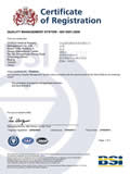 英标管理体系认证有限公司BSI ISO9001认证证书