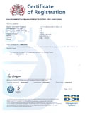 英标管理体系认证有限公司BSI ISO14001认证证书